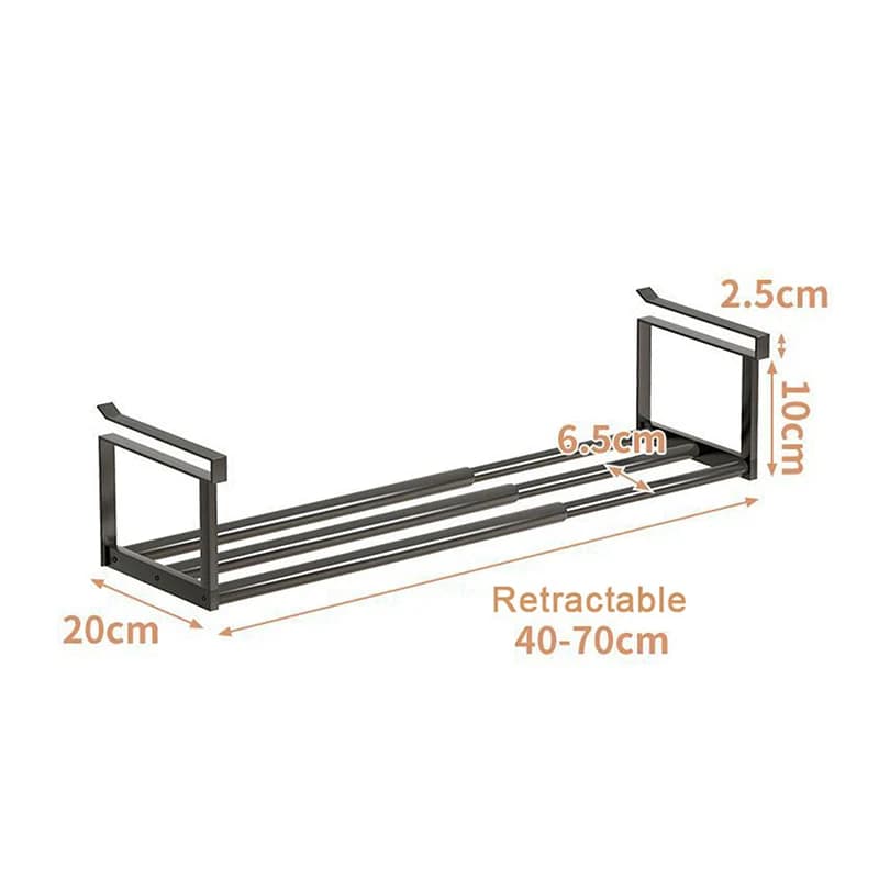 Regulowany organizer na buty do szafki – półka na obuwie z koszykiem, oszczędność miejsca